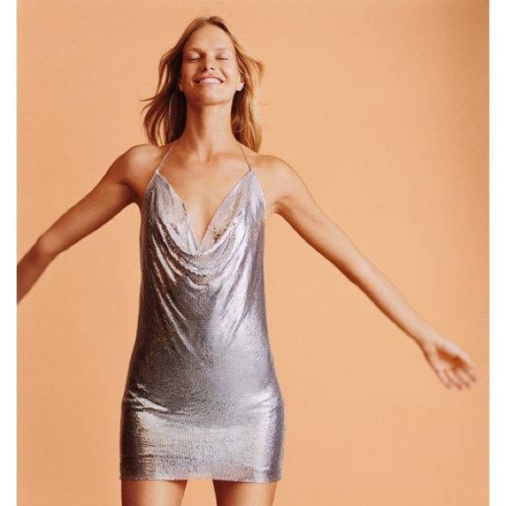 Chainmail Halter Neck Dress from Express